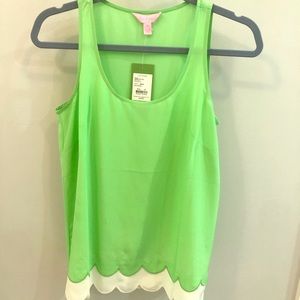 NWT Lilly Pulitzer Green Tank Top. Size XS.